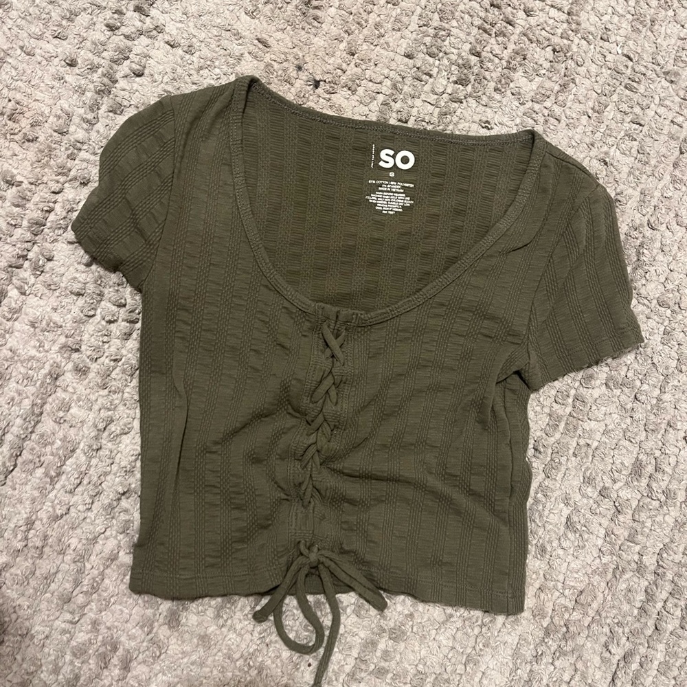 Green Crop-top